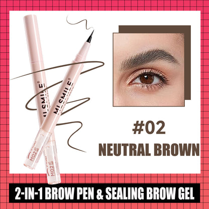 Double-Ended Eyebrow Pencil Long-Lasting Smudge Proof