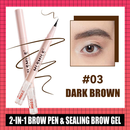 Double-Ended Eyebrow Pencil Long-Lasting Smudge Proof