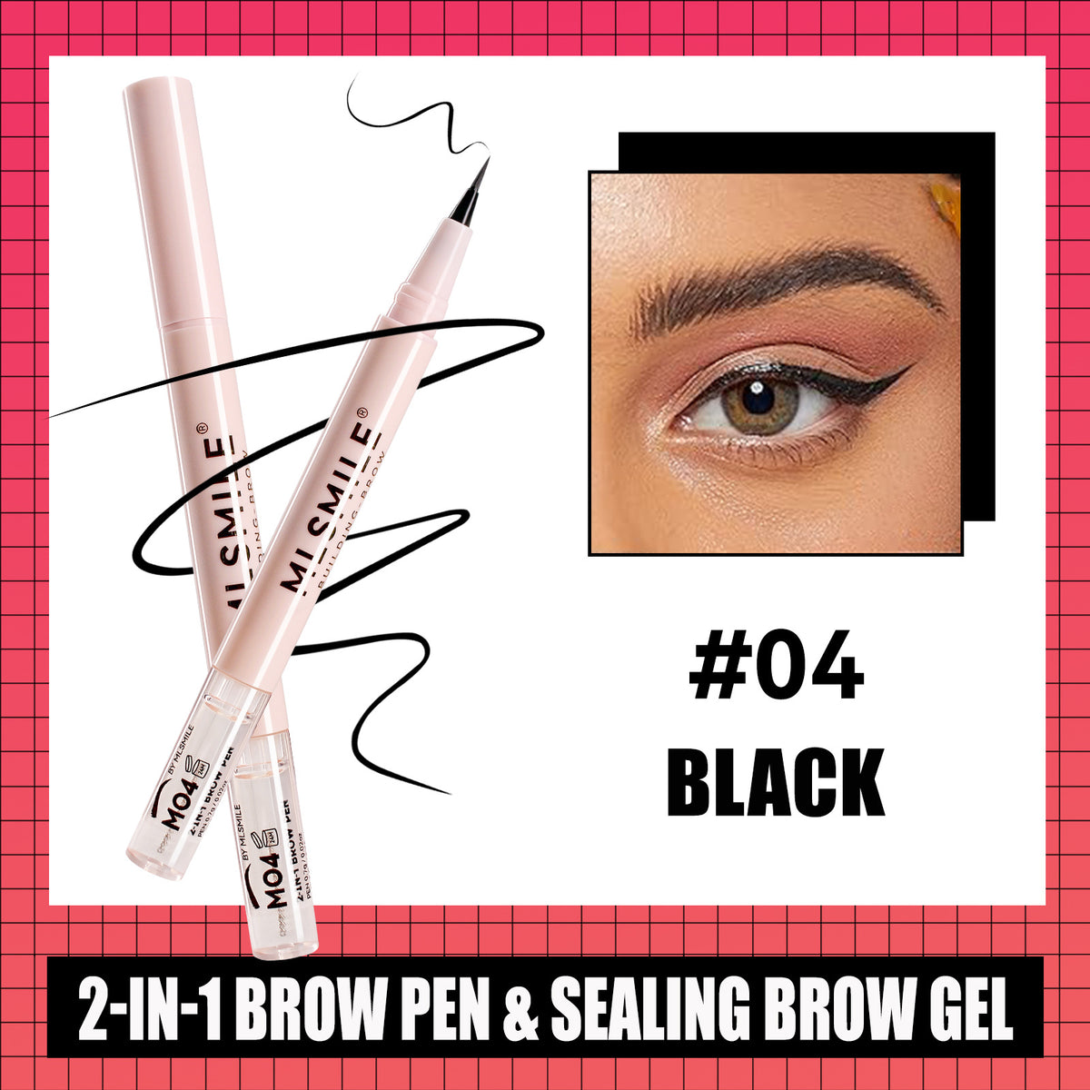 Double-Ended Eyebrow Pencil Long-Lasting Smudge Proof