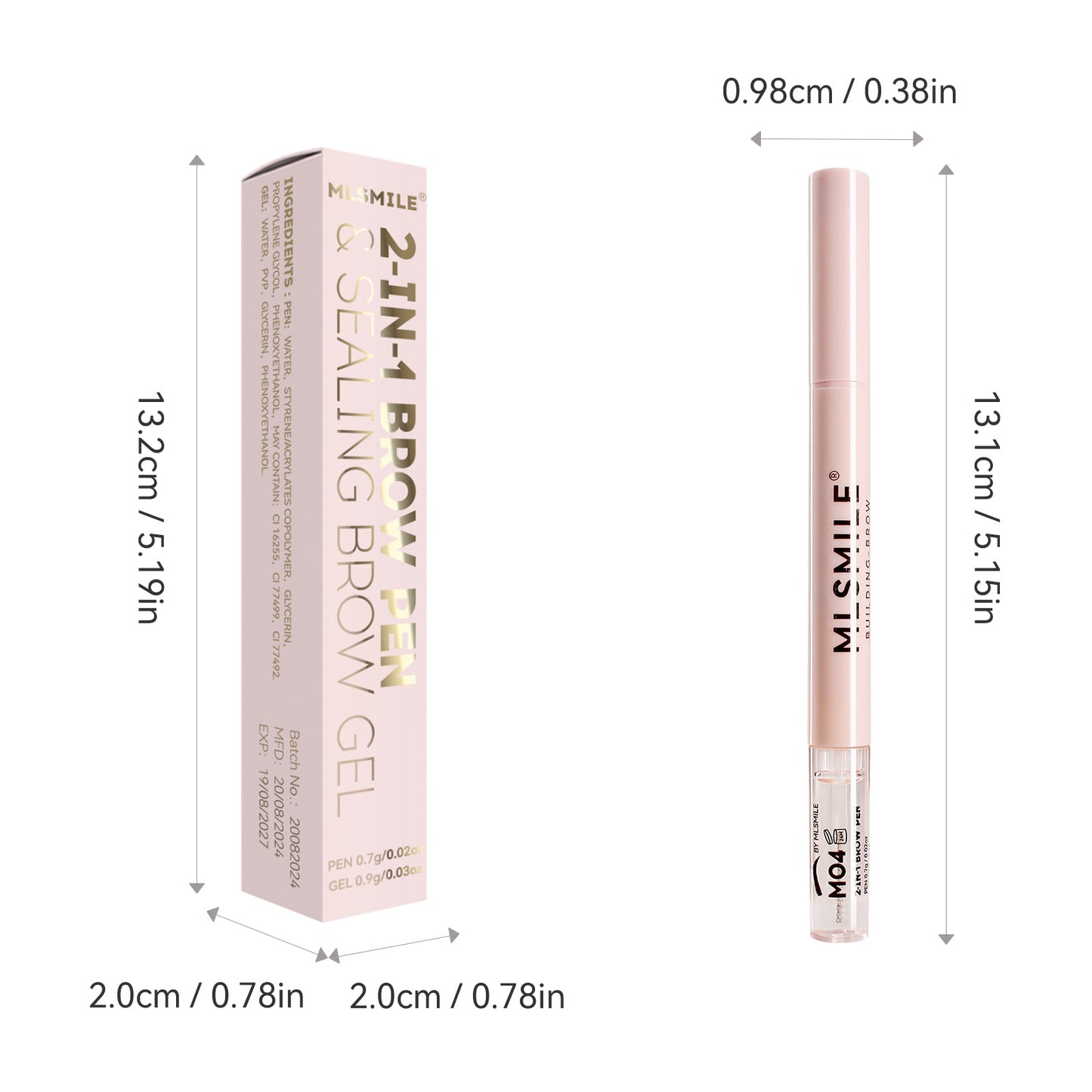 Double-Ended Eyebrow Pencil Long-Lasting Smudge Proof