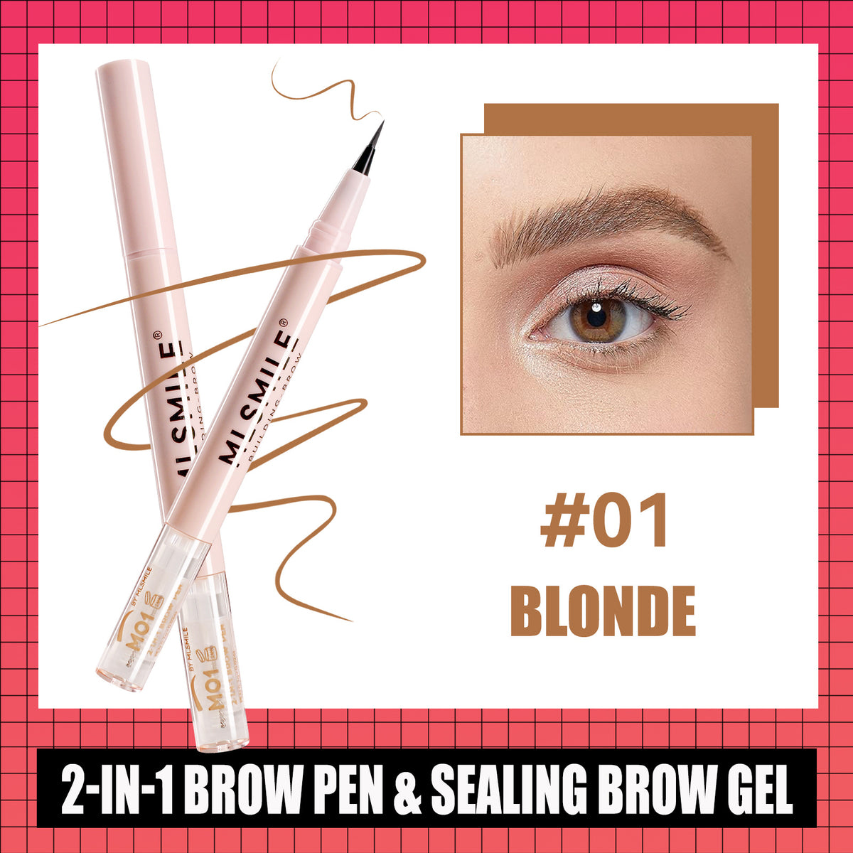 Double-Ended Eyebrow Pencil Long-Lasting Smudge Proof