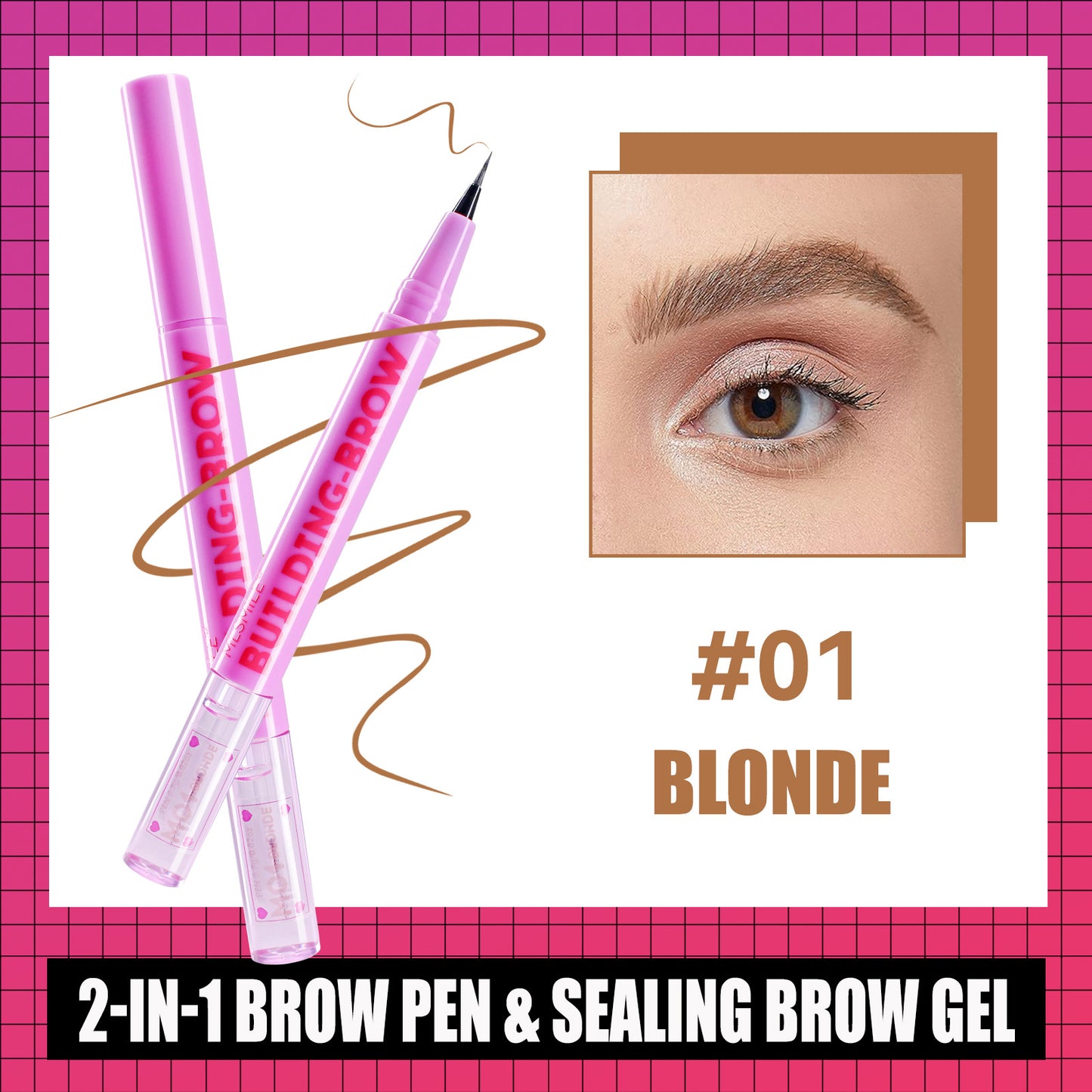 Double-Ended Eyebrow Pencil Long-Lasting Smudge Proof